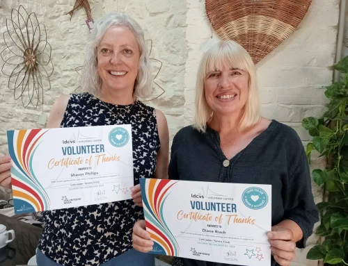 Volunteer Certificates for Sharon and Diane